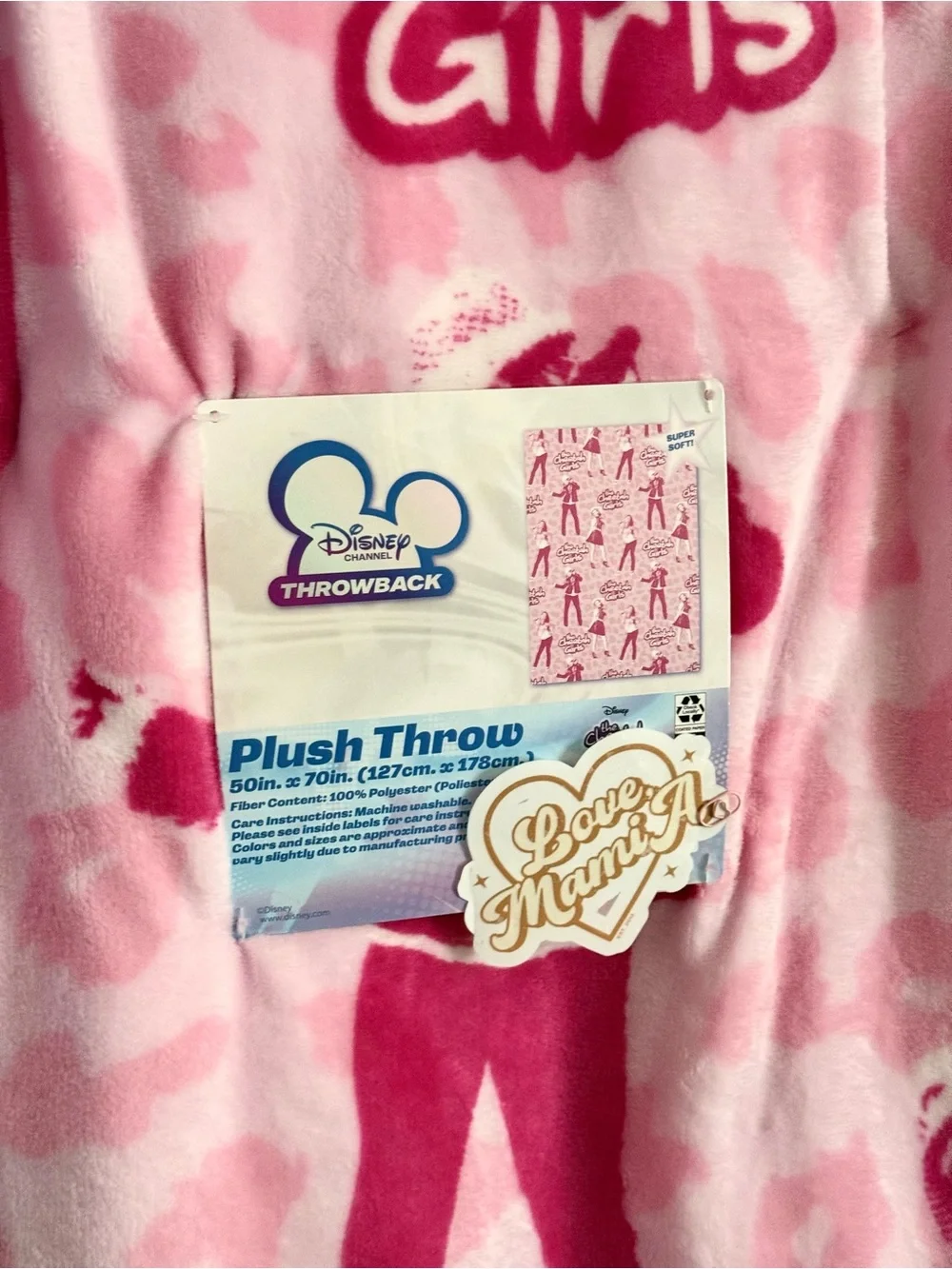 Disney Pink The Cheetah Girls Plush Throw Blanket